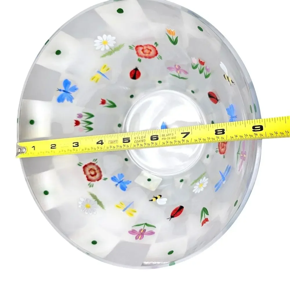 Lenox Natures Splendor Hand Painted Salad Bowl Floral Butterfly Romania NIB VTG